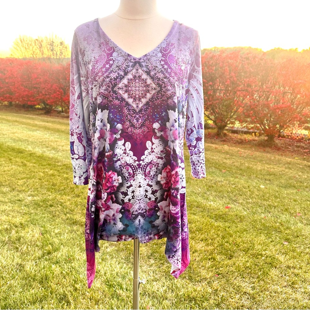 Live and Let Live Purple Tunic Top - Picture 6 of 16